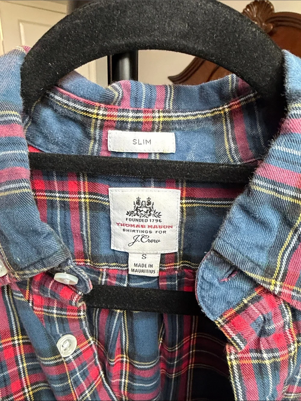 J. Crew Red and Blue Plaid Button-Down Shirt